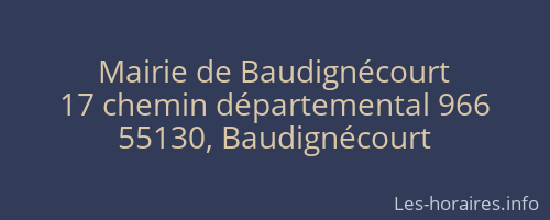 Mairie de Baudignécourt