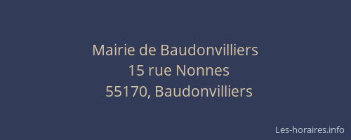 Mairie de Baudonvilliers