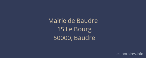 Mairie de Baudre