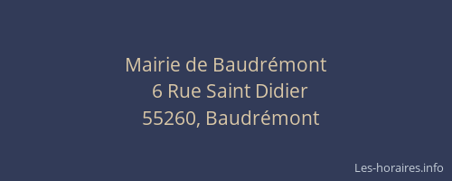 Mairie de Baudrémont