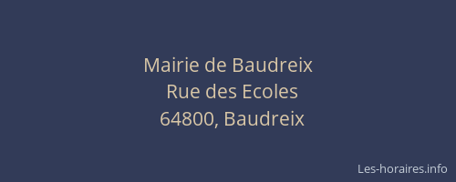 Mairie de Baudreix