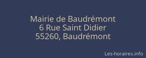 Mairie de Baudrémont