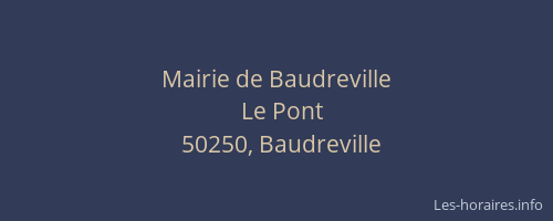 Mairie de Baudreville
