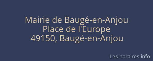 Mairie de Baugé-en-Anjou