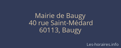 Mairie de Baugy