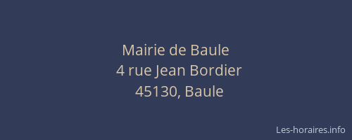 Mairie de Baule
