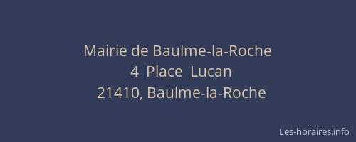 Mairie de Baulme-la-Roche