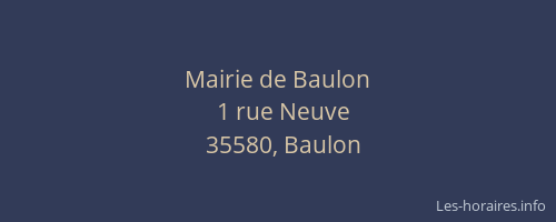 Mairie de Baulon
