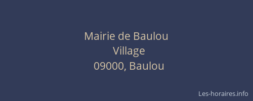 Mairie de Baulou