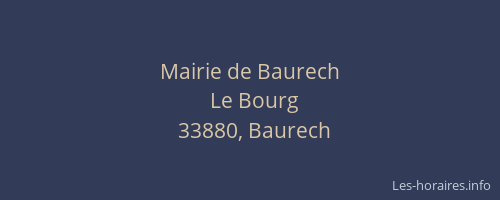 Mairie de Baurech