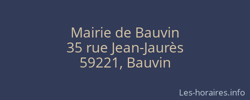 Mairie de Bauvin