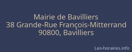 Mairie de Bavilliers