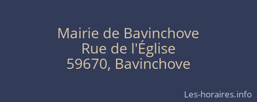 Mairie de Bavinchove