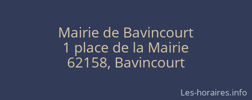 Mairie de Bavincourt