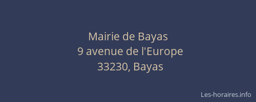 Mairie de Bayas