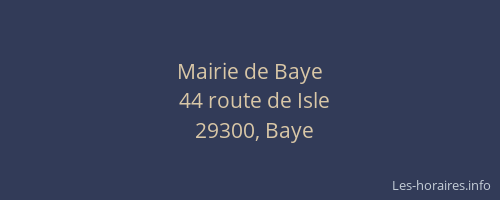 Mairie de Baye