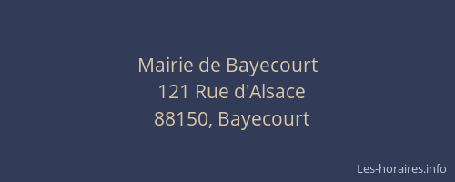 Mairie de Bayecourt