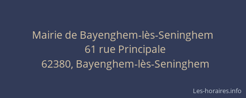 Mairie de Bayenghem-lès-Seninghem