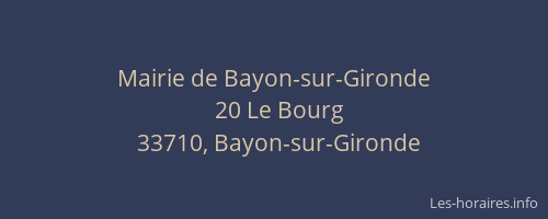 Mairie de Bayon-sur-Gironde