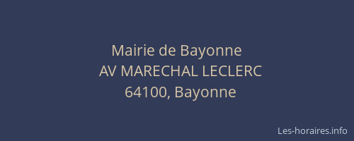 Mairie de Bayonne