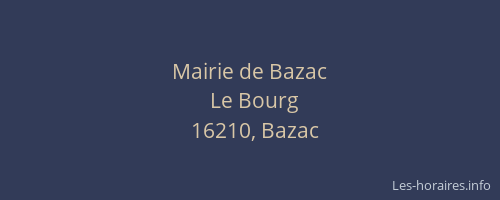 Mairie de Bazac