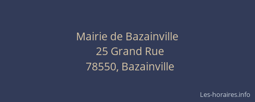 Mairie de Bazainville