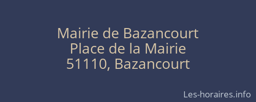 Mairie de Bazancourt