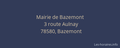 Mairie de Bazemont