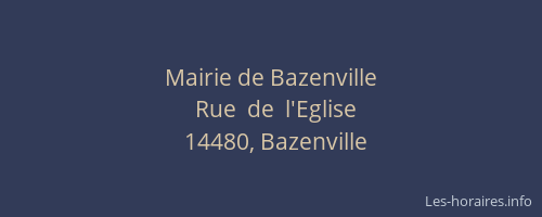 Mairie de Bazenville