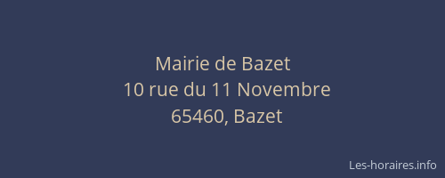 Mairie de Bazet