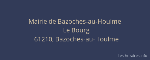 Mairie de Bazoches-au-Houlme