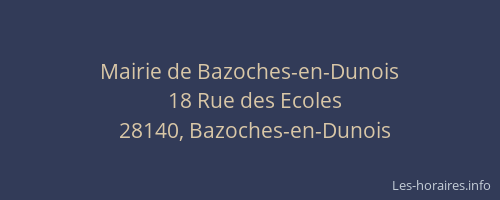 Mairie de Bazoches-en-Dunois