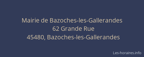 Mairie de Bazoches-les-Gallerandes