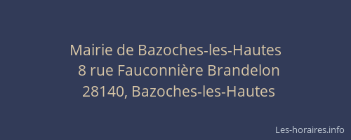 Mairie de Bazoches-les-Hautes