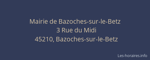 Mairie de Bazoches-sur-le-Betz