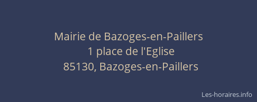 Mairie de Bazoges-en-Paillers