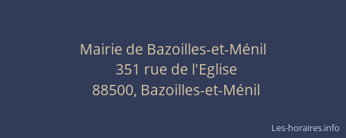 Mairie de Bazoilles-et-M&eacute;nil