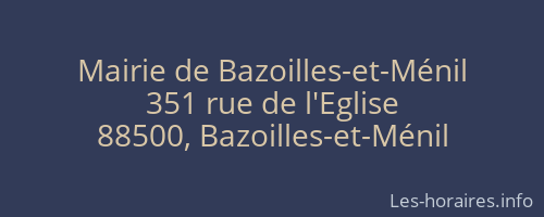 Mairie de Bazoilles-et-Ménil