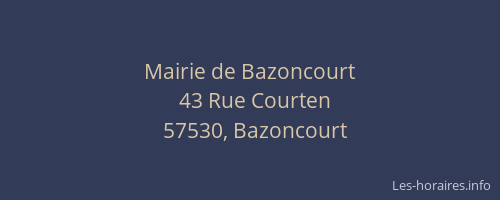Mairie de Bazoncourt