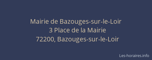 Mairie de Bazouges-sur-le-Loir