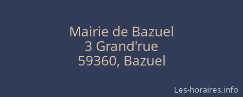 Mairie de Bazuel