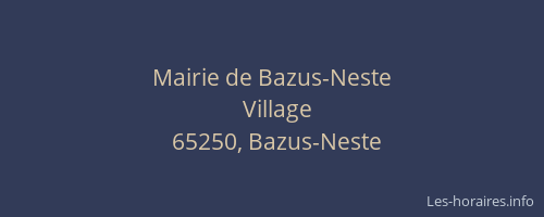 Mairie de Bazus-Neste