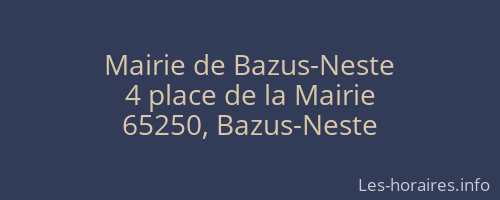 Mairie de Bazus-Neste
