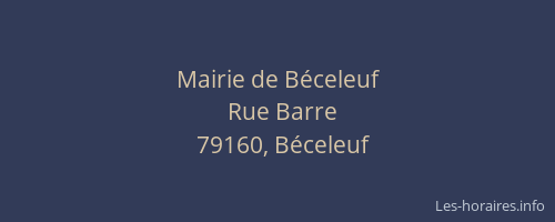 Mairie de B&eacute;celeuf