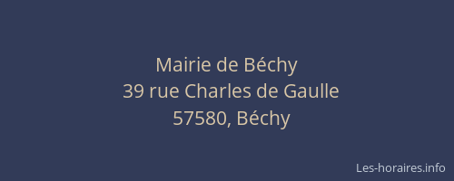 Mairie de B&eacute;chy
