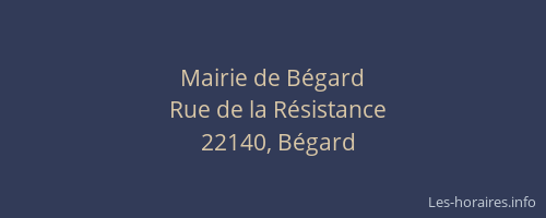 Mairie de B&eacute;gard