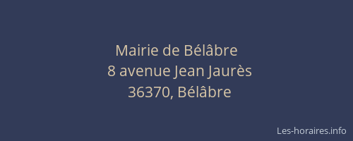 Mairie de B&eacute;l&acirc;bre