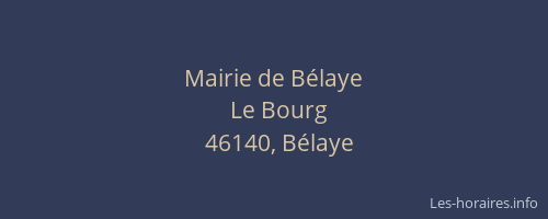 Mairie de B&eacute;laye