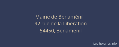 Mairie de B&eacute;nam&eacute;nil