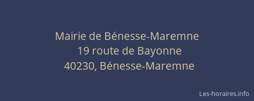 Mairie de Bénesse-Maremne